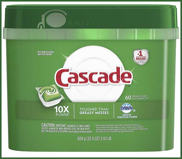 Cascade ActionPacs Dishwasher Detergent 60 Count 